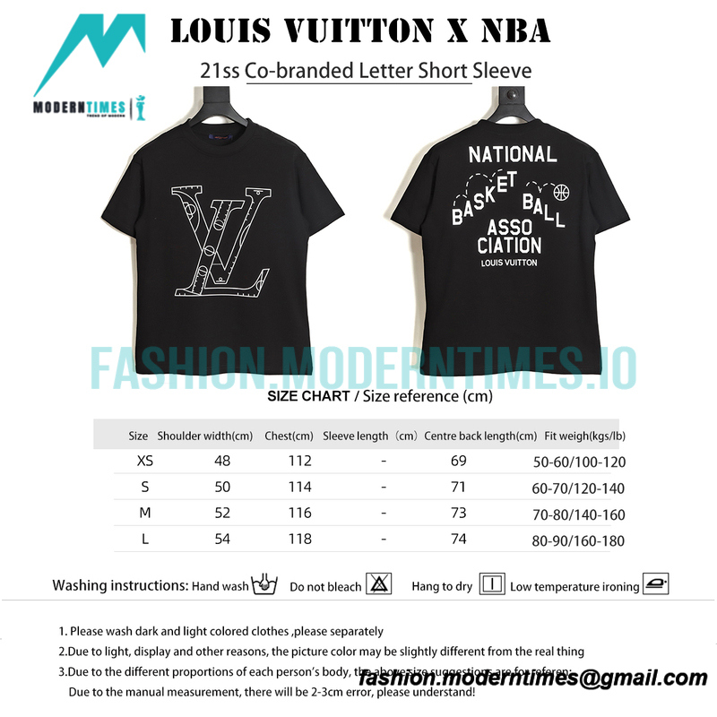 Louis Vuitton - Amp - NBA 21ss Co-branded Letter Short Sleeve 
